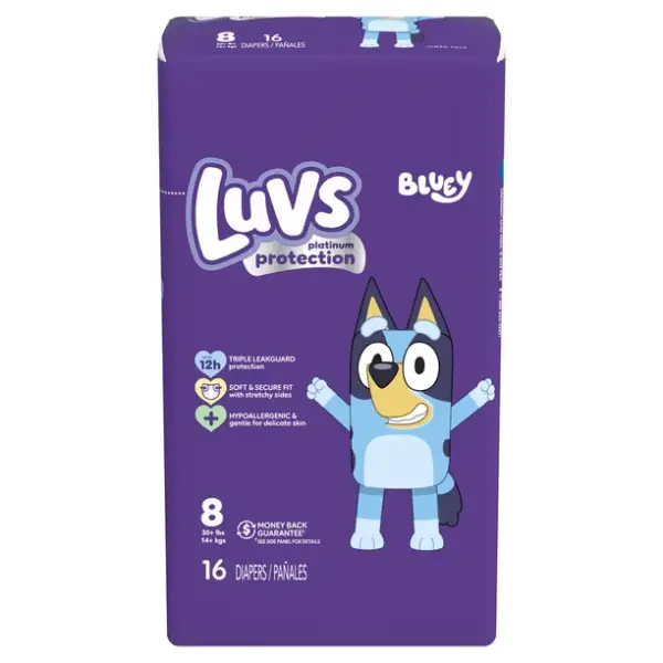 Luvs Platinum Protection Bluey Baby Diapers