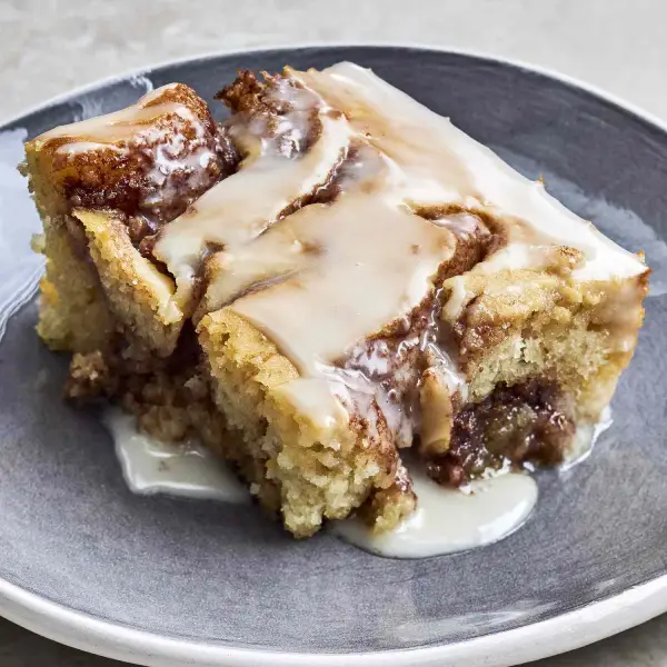  our easy Frosted Cinnamon Roll Cake