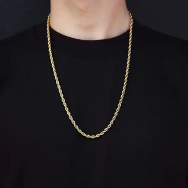 GLD Rope Chain in Yellow Gold - 4mm