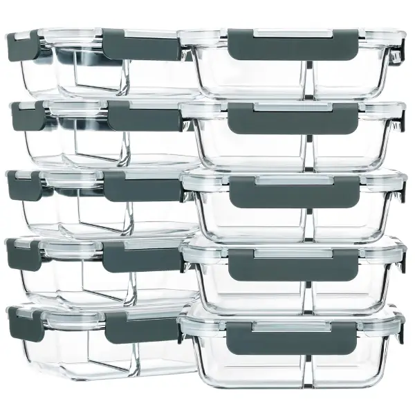 MCIRCO Glass Meal Prep Containers 10-Pack