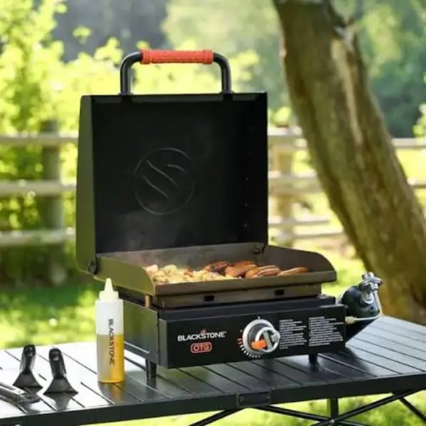 QVC Blackstone 17″ Griddle Grill w/ Stand, Hood, Carry Bag & Tool Set