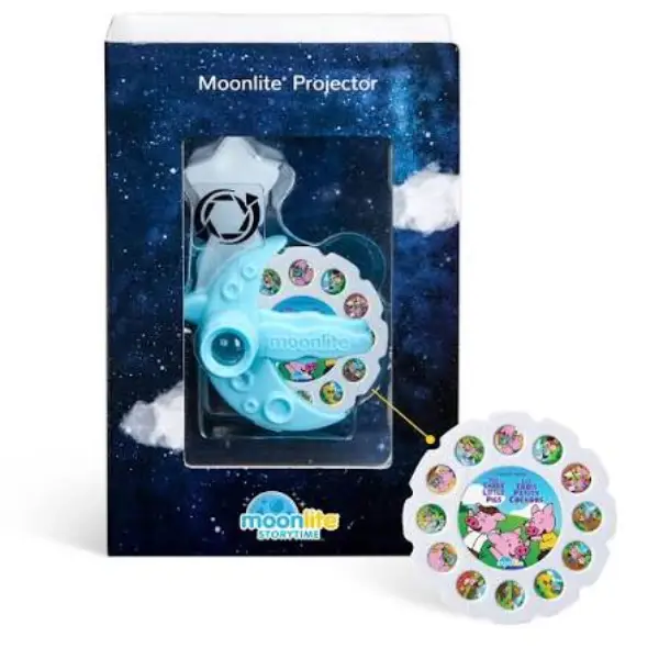 MOONLITE STORYTIME UNIVERSAL PHONE PROJECTOR WITH 4-BOOK BUNDLE
