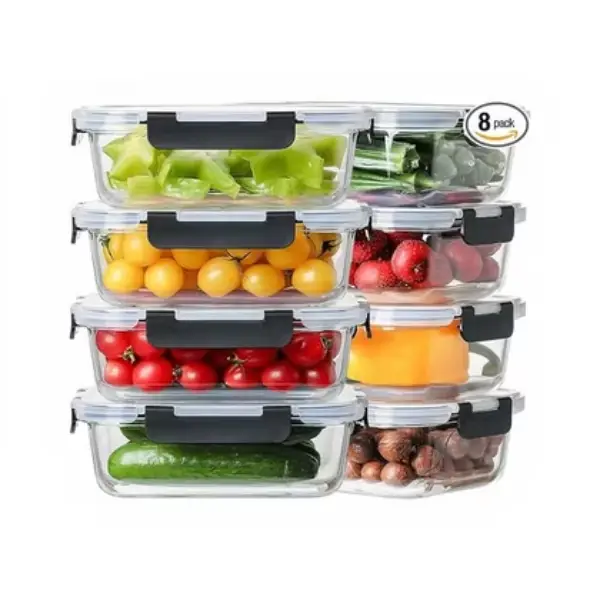 : HOMBERKING Glass Meal Prep Containers