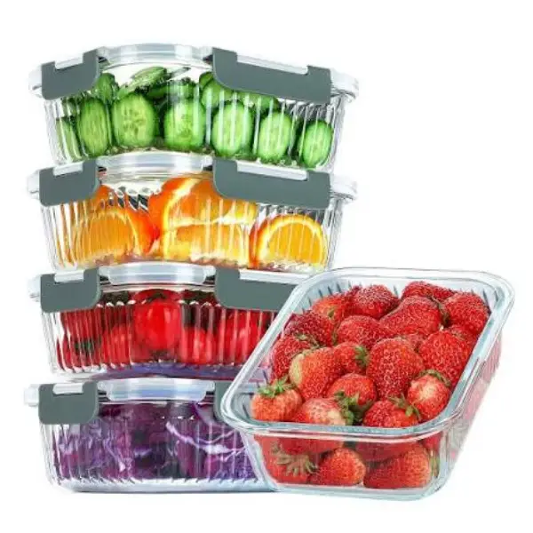  KOMUEE Glass Meal Prep Containers